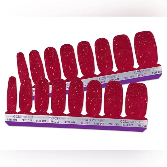 *Retired* Color Street: All Fired Up Red Orange Gold Glitter Fall Christmas - Picture 16 of 16